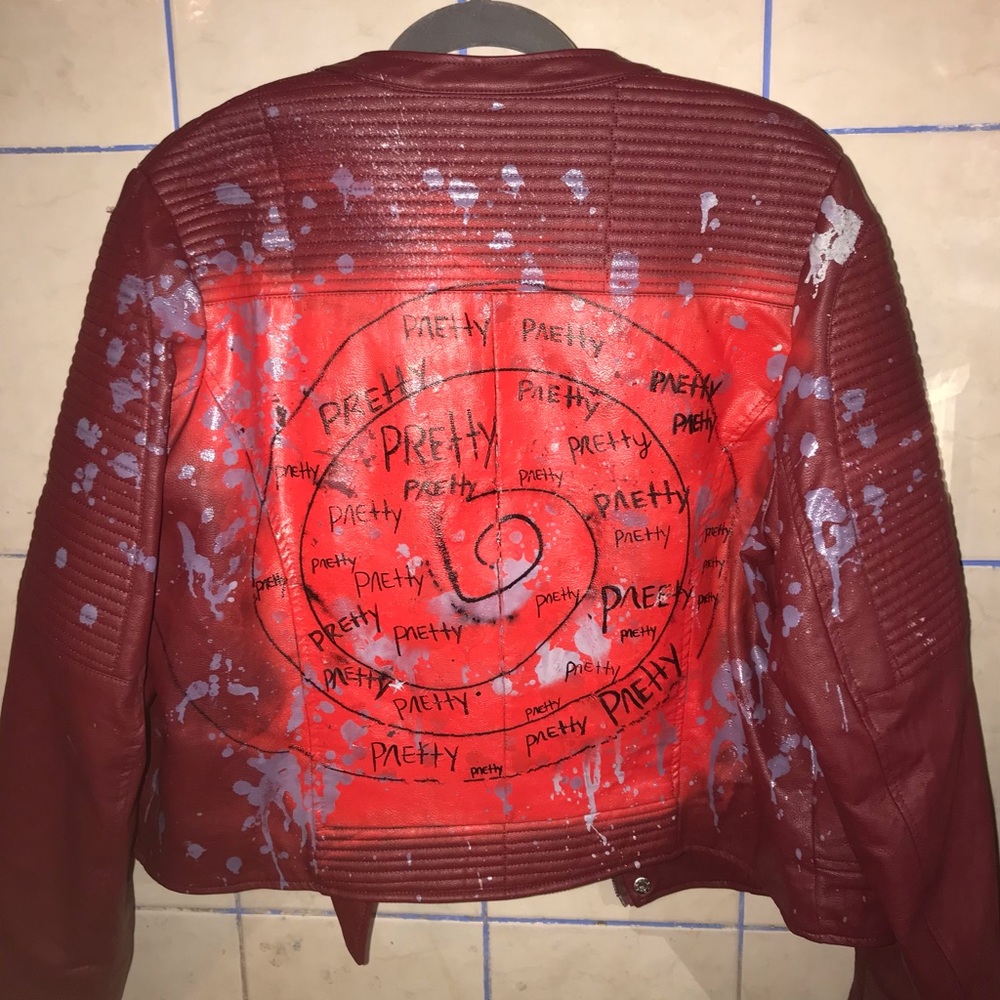 Lilian (maroon) leather jacket